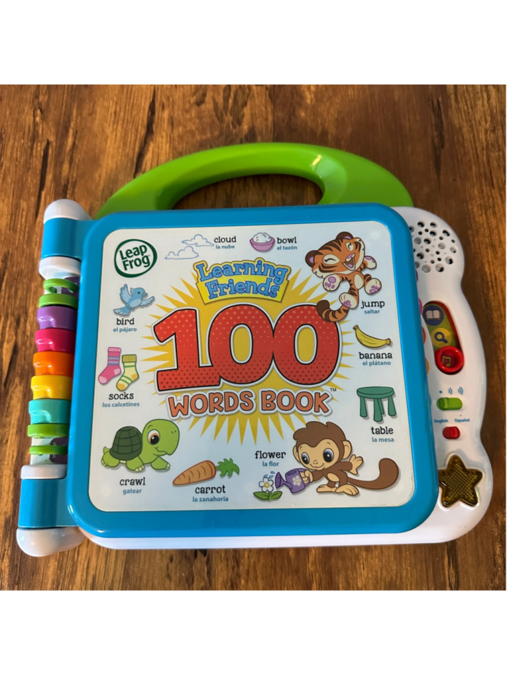 LeapFrog Learning Friends 100 Words Book Bilingual English Spanish Toddler Toy